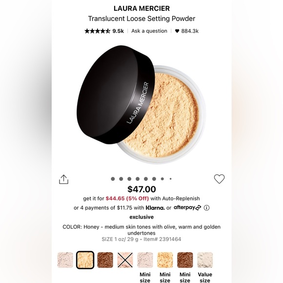 Laura Mercier Translucent Setting Powder & Velour Puff (NEW) - Picture 11 of 11